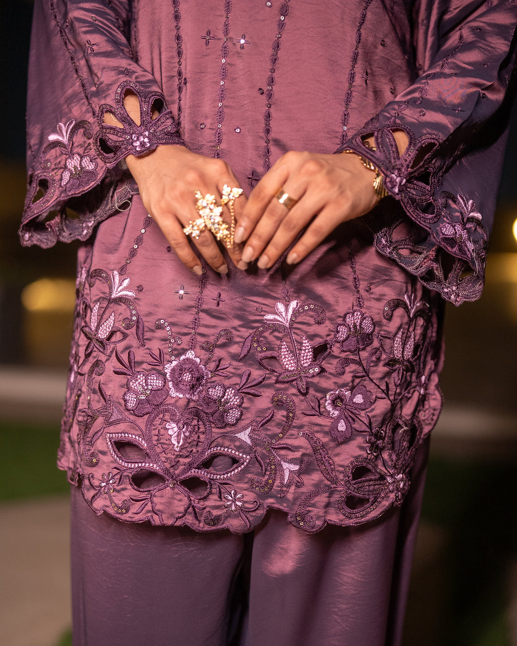 Aafreen 3 Piece Suit Set PURPLE
