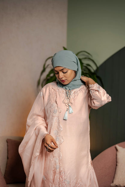 Nooran Embroidered Organza 3-Piece Suit Set