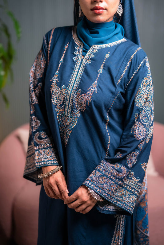 Laila | 3-Piece Embroidered  Suit Set