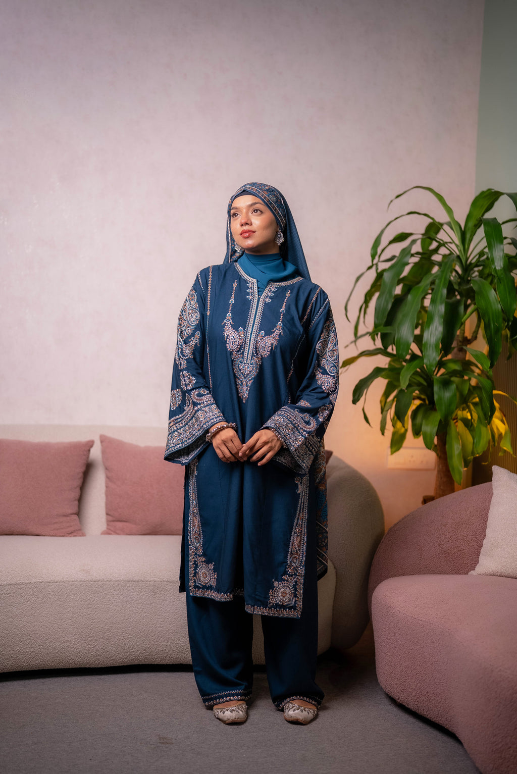 Laila | 3-Piece Embroidered  Suit Set