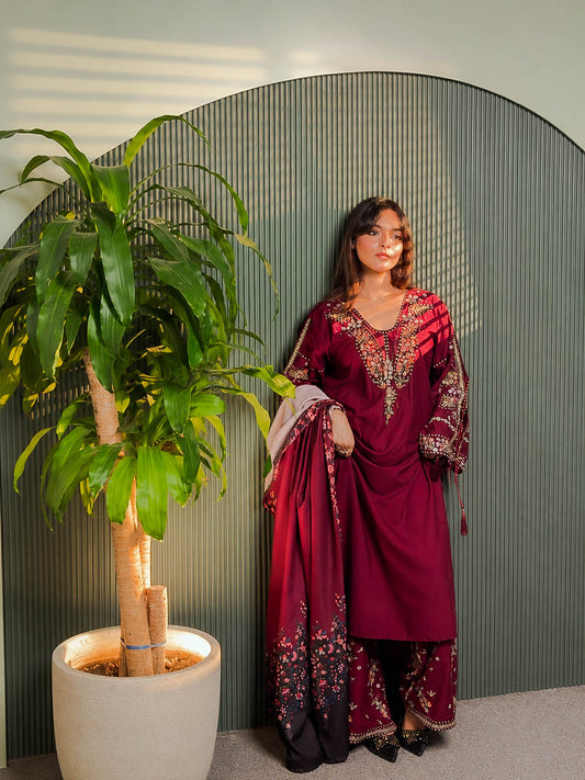 Shifa 3 piece suit set