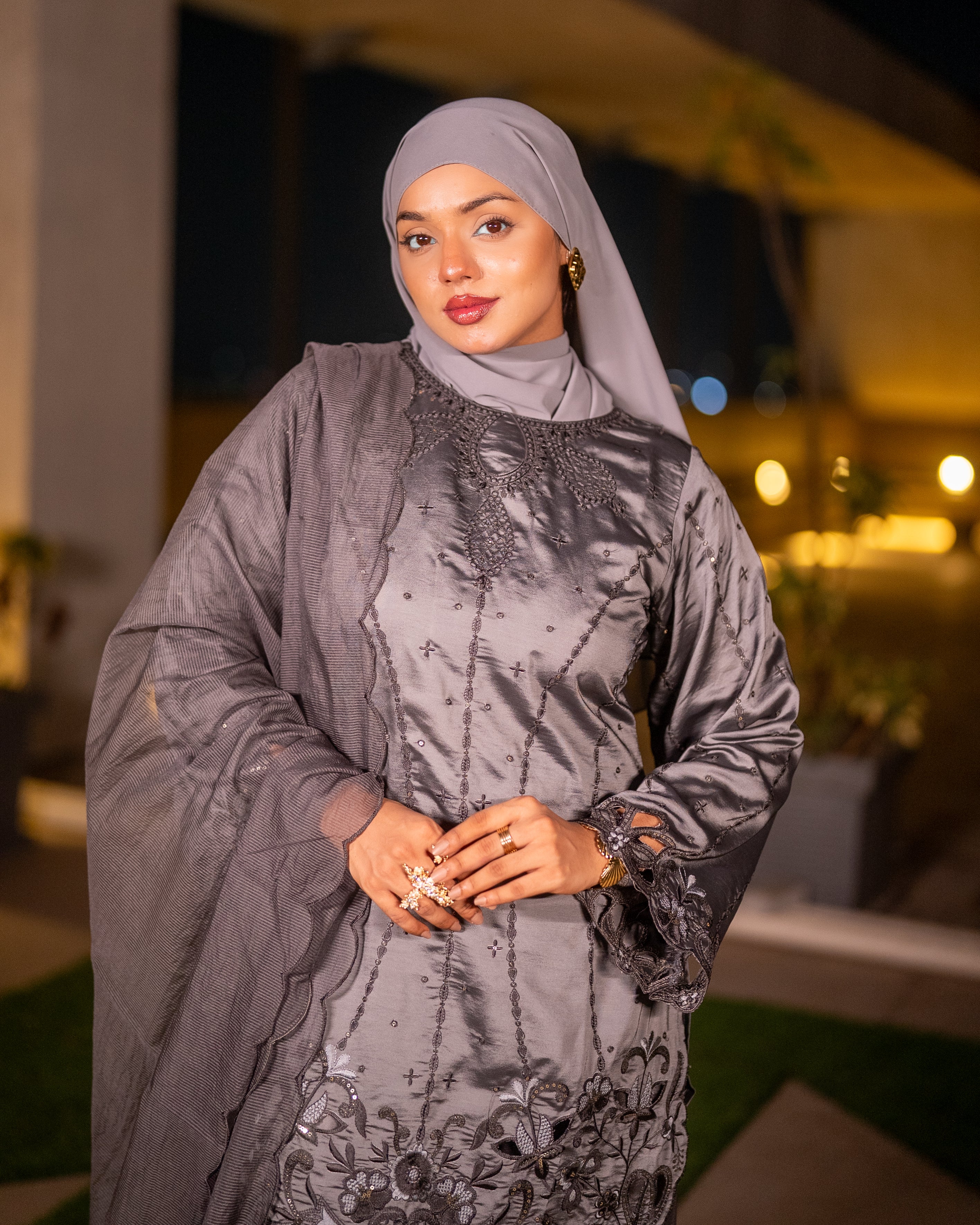 Aafreen 3 Piece Suit Set GREY