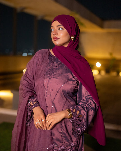 Aafreen 3 Piece Suit Set PURPLE