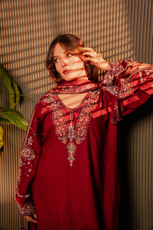 Shifa 3 piece suit set
