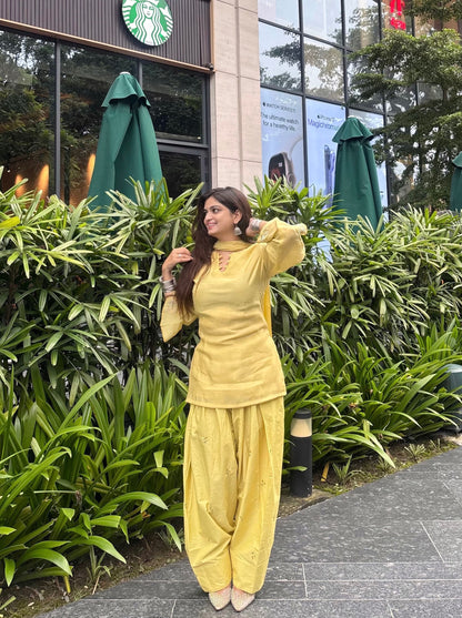 LEMON YELLOW HEART CO-ORD SET