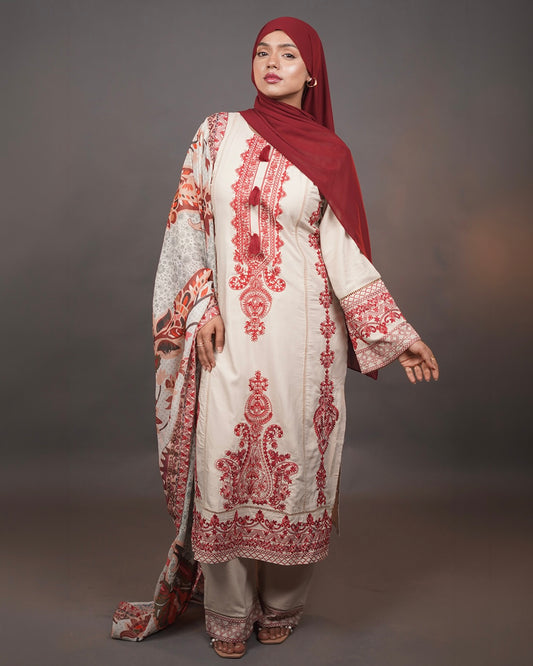 ZOHAR 3 PEICE SUIT SET BEIGE