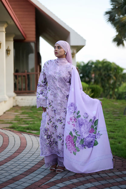 Gulrukh purple 3 piece suit