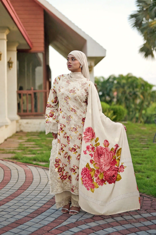 GULRUKH WHITE 3 PIECE SUIT