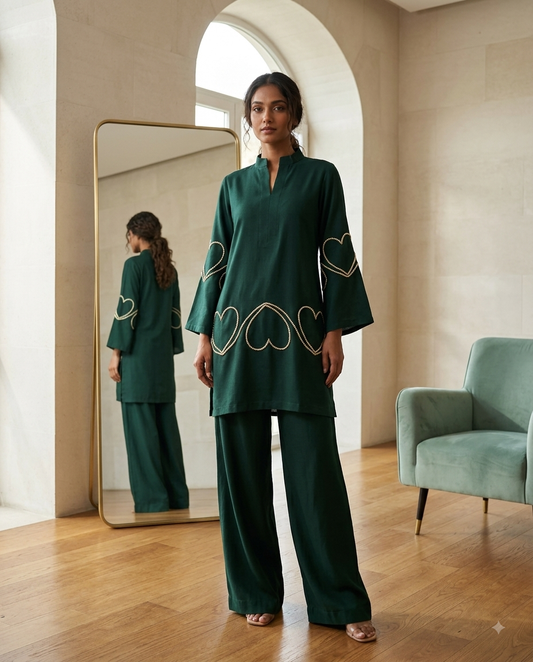 Dilbaar Green co-ord set