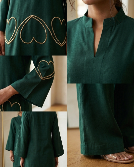 Dilbaar Green co-ord set